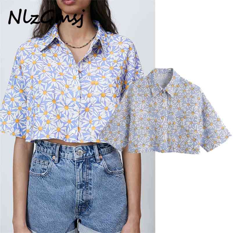 Blouse Women Summer Print Loose Shirt Ladies Vintage Casual Turn-down Collar Tops Chic Pocket Short 03 210628, As picture
Blouse Women Summer Print Loose Shirt Ladies Vintage Casual Turn-down Collar Tops Chic Pocket Short 03 210628, As picture