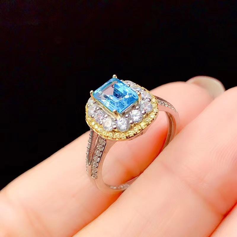 Elegant Gift For Your Wife Coming Topaz Ring Natural Real Rings 925 Sterling Silver Cluster
Elegant Gift For Your Wife Coming Topaz Ring Natural Real Rings 925 Sterling Silver Cluster