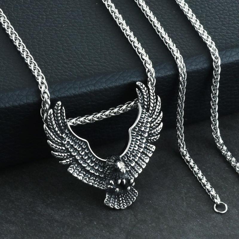 Pendant Necklaces Male Stainless Steel Statement Biker Pendant&Necklaces Metal Flying Eagle For Men Boys Hip Jewelry Collares NC189
Pendant Necklaces Male Stainless Steel Statement Biker Pendant&Necklaces Metal Flying Eagle For Men Boys Hip Jewelry Collares NC189