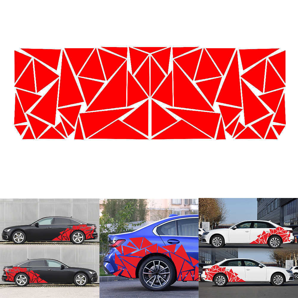 New SALE 1Pcs Universal Glossy Black Freestanding Triangle Graphics Decal Sticker for Side Body Car Accessories Dropshipping