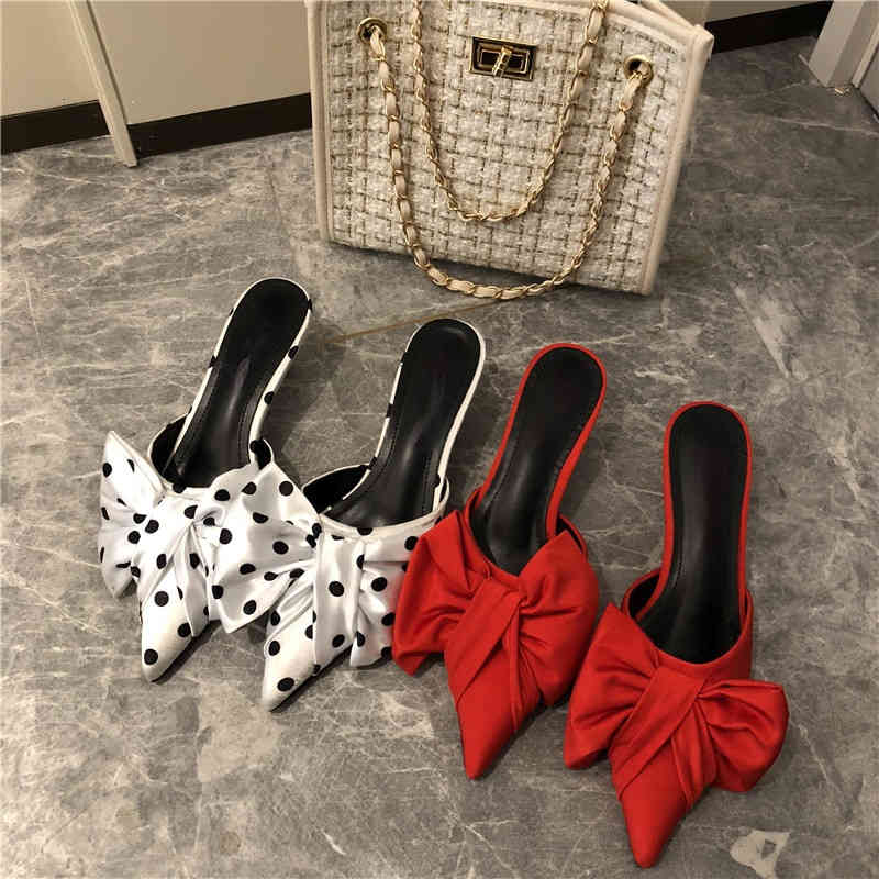 Sandals spring Korean style slippers polka dot arch stiletto mid-heel half-slippers PISI, 1# shoe box
Sandals spring Korean style slippers polka dot arch stiletto mid-heel half-slippers PISI, 1# shoe box