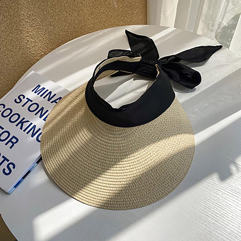 Wide Brim Hats Bowknot Women Summer Visor Empty Top Foldable Sun Hat Large Beach Straw Chapeau Femme Uv Protection Cap, Khaki
Wide Brim Hats Bowknot Women Summer Visor Empty Top Foldable Sun Hat Large Beach Straw Chapeau Femme Uv Protection Cap, Khaki