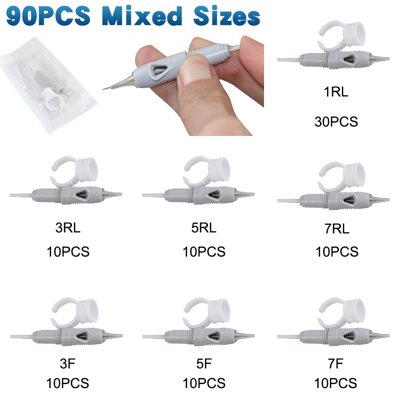 50/90pcs Mixed Tattoo Needles Microblading Disposable Cartridge Needle for Charmant Permanent Makeup Machine Pen Tattoo MachineScouts