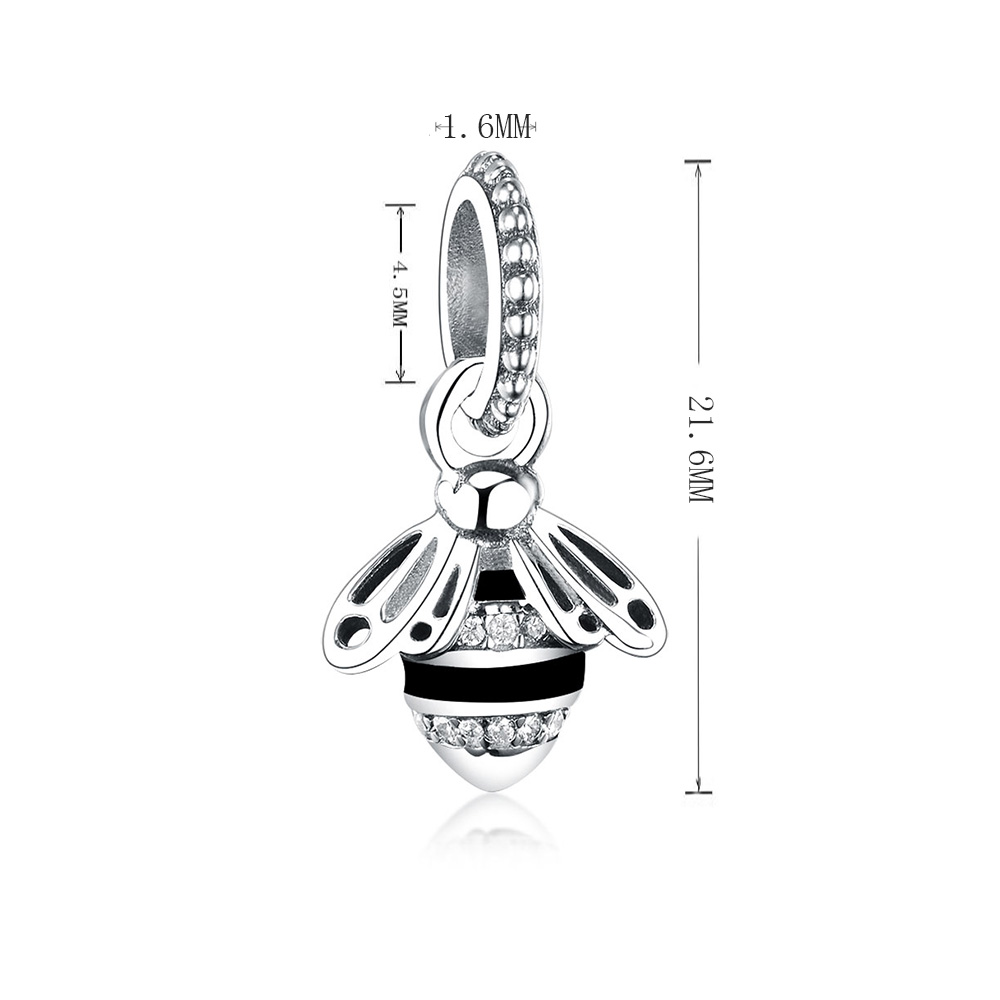 Fit Original Brand Charms Bracelet Authentic 925 Sterling Silver Animal Gold Color Honey Bee Pendant Bead Mix CZ Berloque DIY