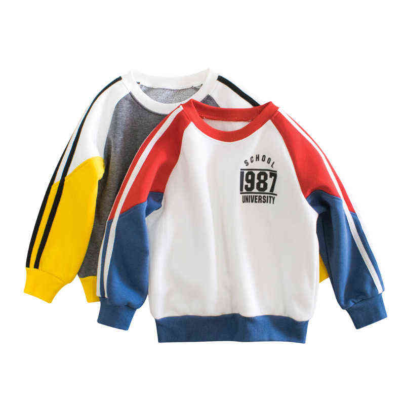 Children's Autumn Sweater Cashmere Boys Sport Fleece Sweatshirt Spot Korean Toddler And Winter Pullover Boys' Clothing 220115