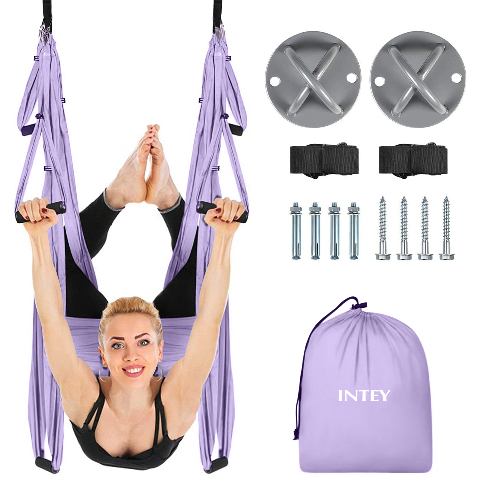 Aerial Yoga Flying Yoga Swing Yoga Hammock Trapeze Sling Inversion Tool for Gym Home Fitness (with Ceiling Anchors)
Aerial Yoga Flying Yoga Swing Yoga Hammock Trapeze Sling Inversion Tool for Gym Home Fitness (with Ceiling Anchors)
