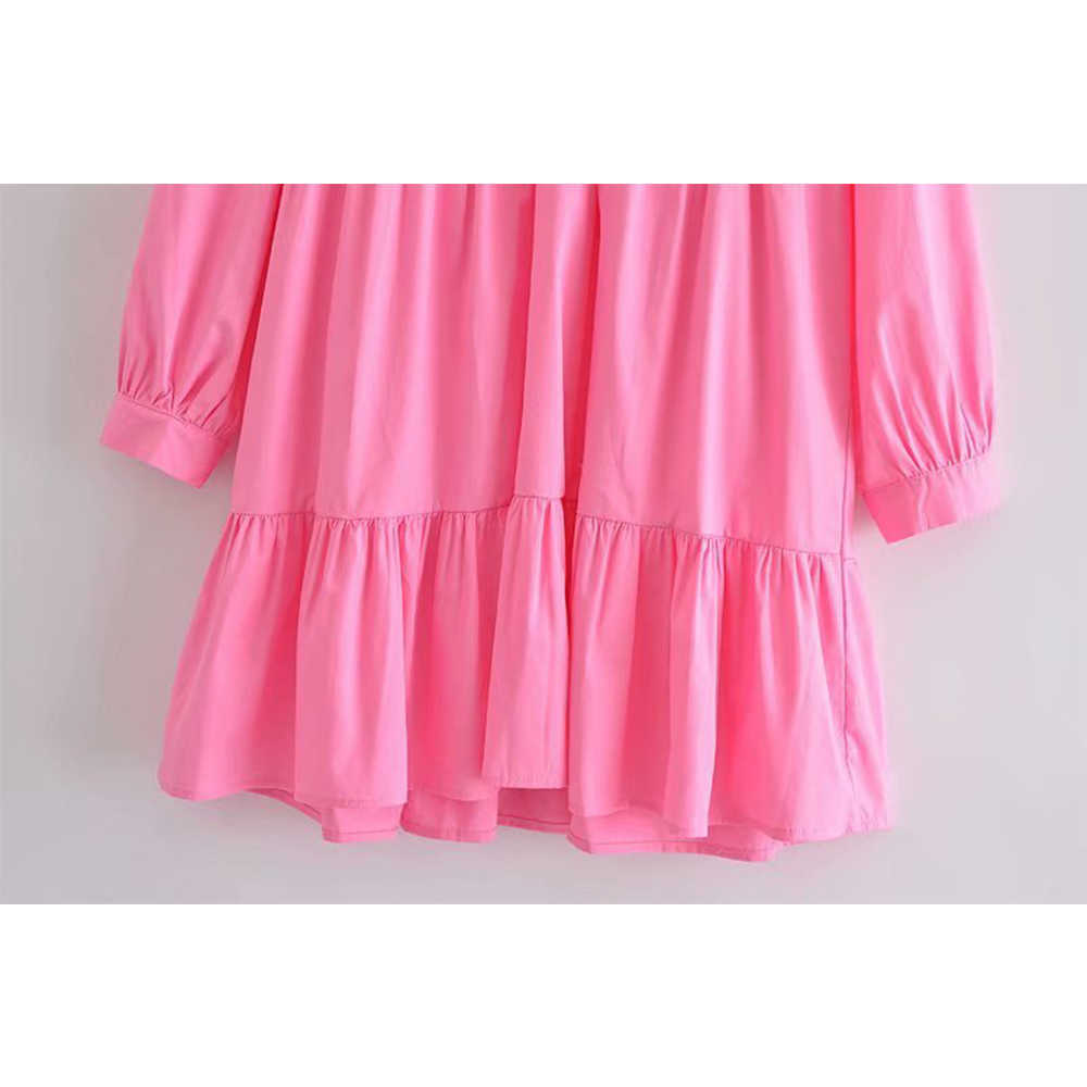 Summer Dress Women Puff Sleeves elegant Casual Fashion Chic Lady Woman Shirt Dress y2k Dresses 210709