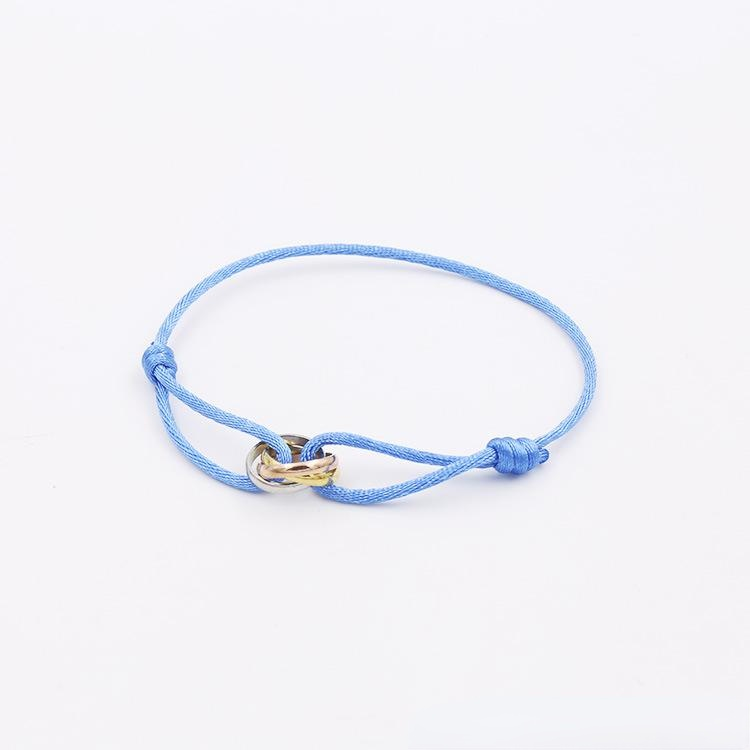 Stainless Steel Trinity ring string Bracelets three Rings hand strap couple bracelets for women and men fashion jewwelry famous brand, Golden;silver
Stainless Steel Trinity ring string Bracelets three Rings hand strap couple bracelets for women and men fashion jewwelry famous brand, Golden;silver