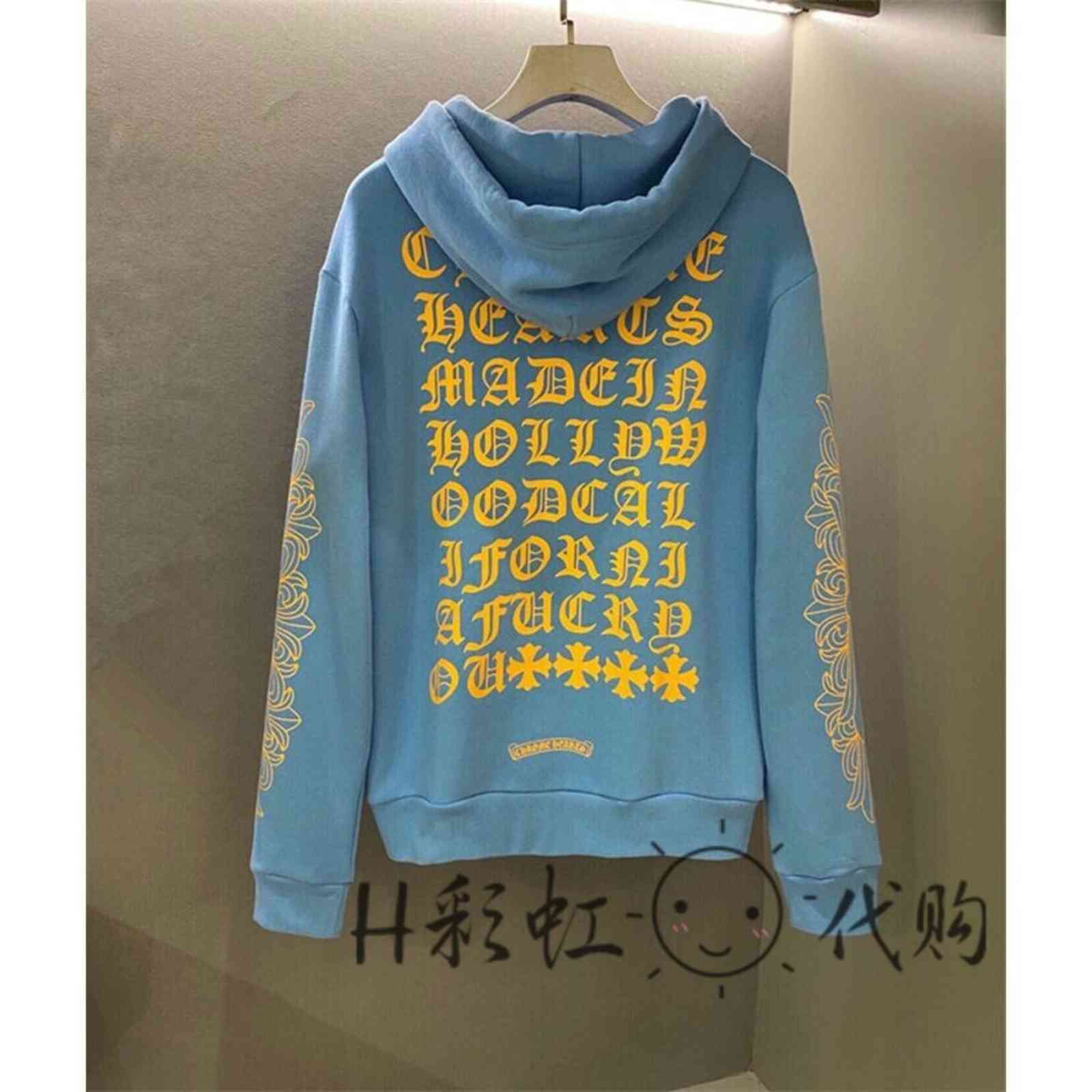 hearts blue Chao croxin brand chrome Sanskrit letter flower arm Hooded Sweater men's and women's coats, Beige
hearts blue Chao croxin brand chrome Sanskrit letter flower arm Hooded Sweater men's and women's coats, Beige