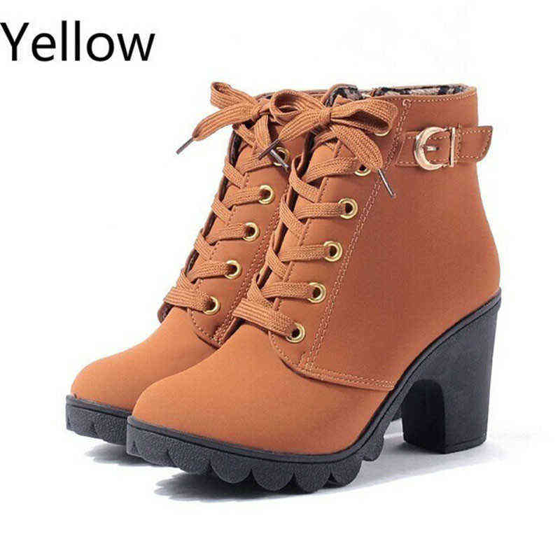 Autum Woman Boots Ladies Thick Fur Ankle Plus Size Women Shoes High Heel Platform Rubber Snow 211105