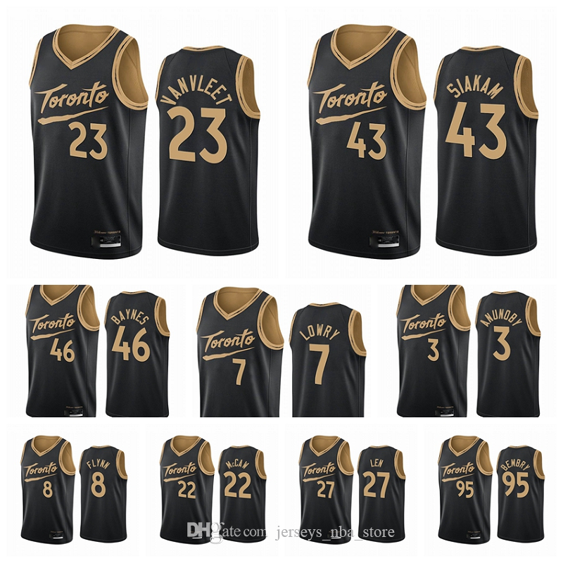TorontoRaptorsMen Pascal Siakam Fred VanVleet Kyle Lowry Aron Baynes 2020-21 Black City Basketball Jersey New Uniform, Color1
TorontoRaptorsMen Pascal Siakam Fred VanVleet Kyle Lowry Aron Baynes 2020-21 Black City Basketball Jersey New Uniform, Color1