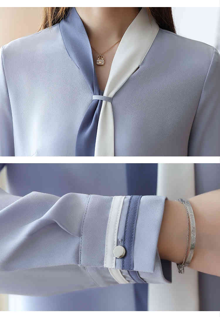 Autumn Solid Loose Women Tops and Blouse Vintage Long Sleeve Chiffon Blusas Mujer De Moda Elegant Clothing 7188 50 210427