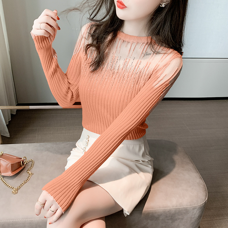 Spring Autumn Sexy Women Pullover Sweaters Full Sleeve Casual Elegant Lady Knitwear Knitted Jumpers Fashion Clothing 210510