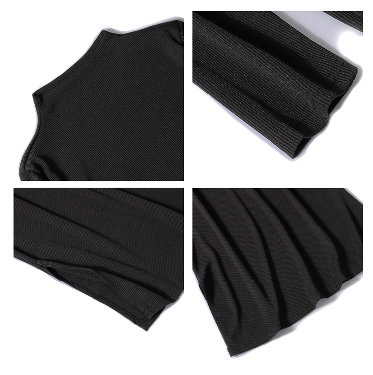 Comelsexy Winter Women Fashion Casual Loose Solid Color Loose Shoulder Sleeveless Belt Vest+Pullover Knitting Sweater 210515