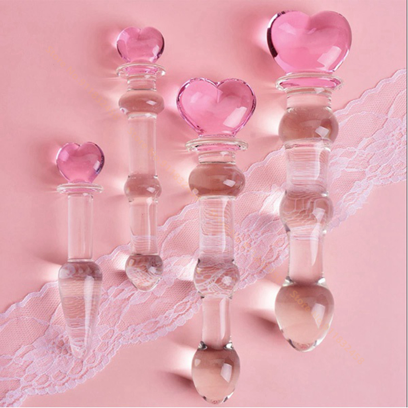 Massage Crystal Glass Dildos Gay Sexy Products Butt Plug Vaginal Anal Stimulation Beads Penis for Women Anal Plug Sexy Toys