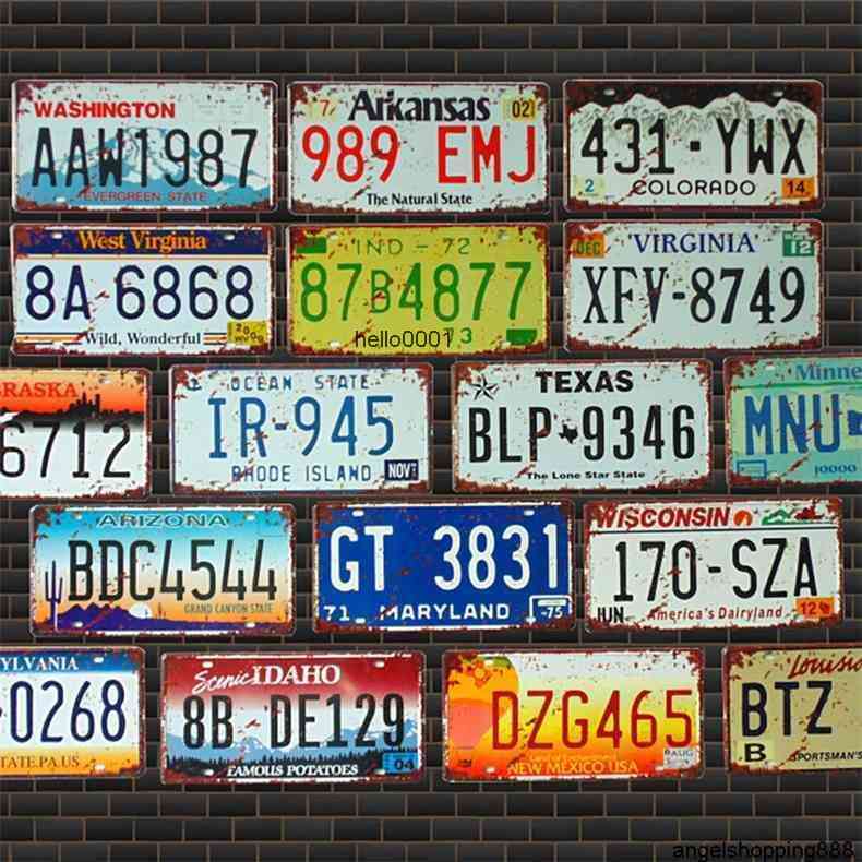 Vintage License plate Signs Tin Sign Retro Garage Decor Plaque Metal for bar cafe and bedroom Decorative Iron Platesa
Vintage License plate Signs Tin Sign Retro Garage Decor Plaque Metal for bar cafe and bedroom Decorative Iron Platesa