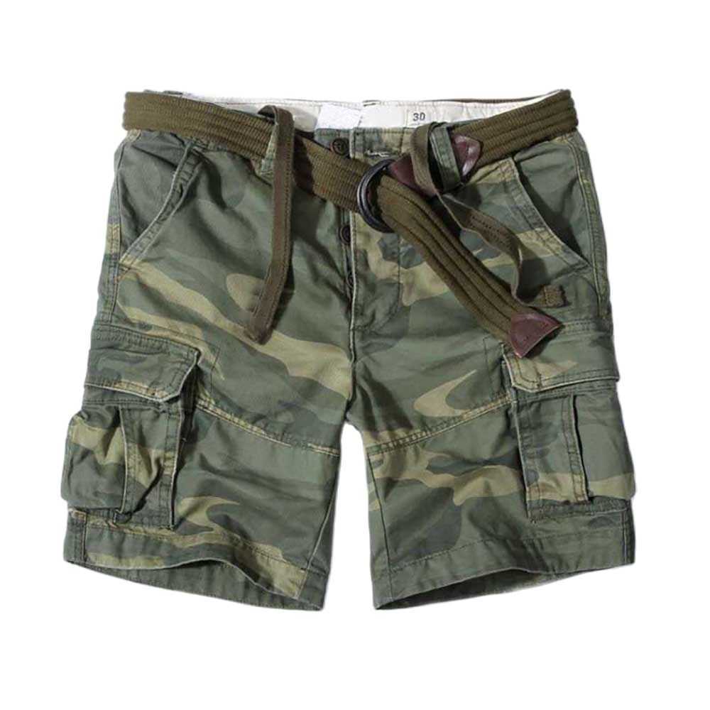Retro Military Camo Cargo Shorts Men Casual Army Style Beach Premium Quality Loose Baggy Pocket Short Summer Clothes 210629