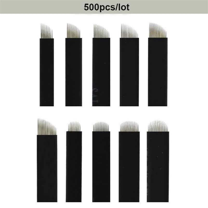 500 Pcs 0.18mm Black Flex 7/9/11/12/14/16/17/18/21 Needle for Tattoo Eyebrow Microblading Blades For Permanent Makeup Manual Pen 210323
500 Pcs 0.18mm Black Flex 7/9/11/12/14/16/17/18/21 Needle for Tattoo Eyebrow Microblading Blades For Permanent Makeup Manual Pen 210323