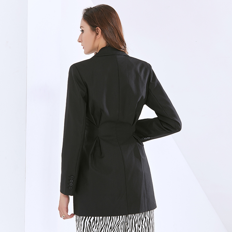 Autumn Blazer Dress For Women Notched Long Sleeve High Waist Minimalist Mini Dresses Female Fashion Clothing 210520