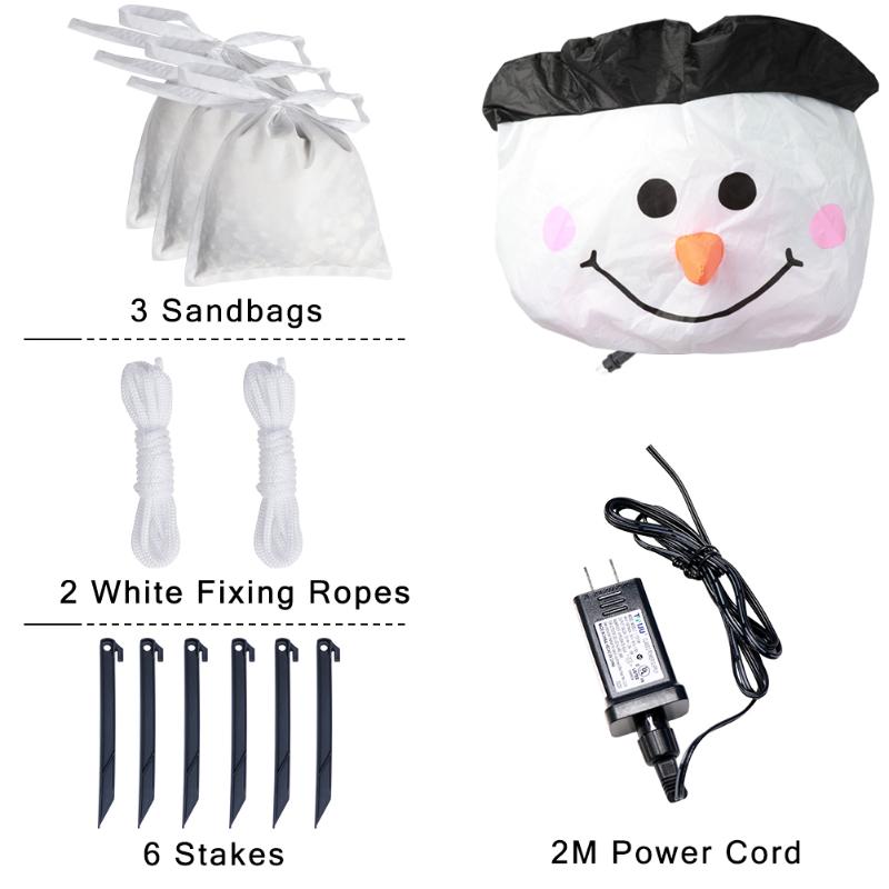 Party Decoration 6ft Christmas Inflatables Decorations Outdoor Inflatable Snowman With Rotating LED Lights For Yard Garden Decor Gift
