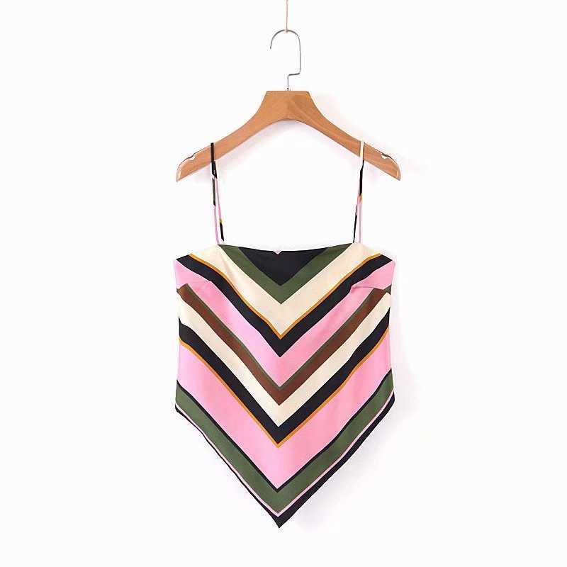 Women vintage paisley print spaghetti strap sexy chic camis tank ladies summer backless bowknot sling tops LS3866 210625