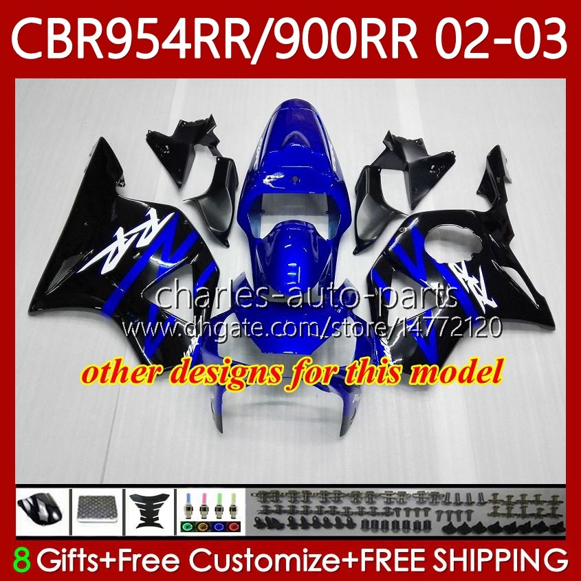 Fairings Kit For HONDA CBR954 CBR900 RR CBR 900 954 RR CC CBR954RR 02 03 Bodywork 61No.106 CBR 954RR 900RR 900CC Purple black 2002 2003 CBR954-RR CBR9
