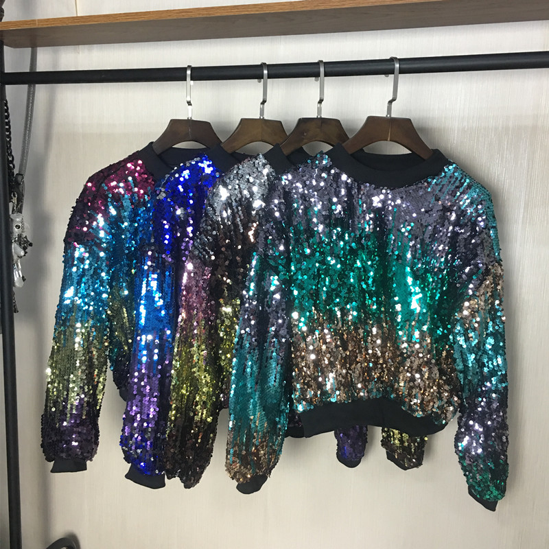 Qooth Sequins Women's T-Shirt Tops Spring Pullovers Sweet ins Long Sleeve Female Lurex Shiny Tshirt Bling Shirts qh2244 210518, Blue
Qooth Sequins Women's T-Shirt Tops Spring Pullovers Sweet ins Long Sleeve Female Lurex Shiny Tshirt Bling Shirts qh2244 210518, Blue
