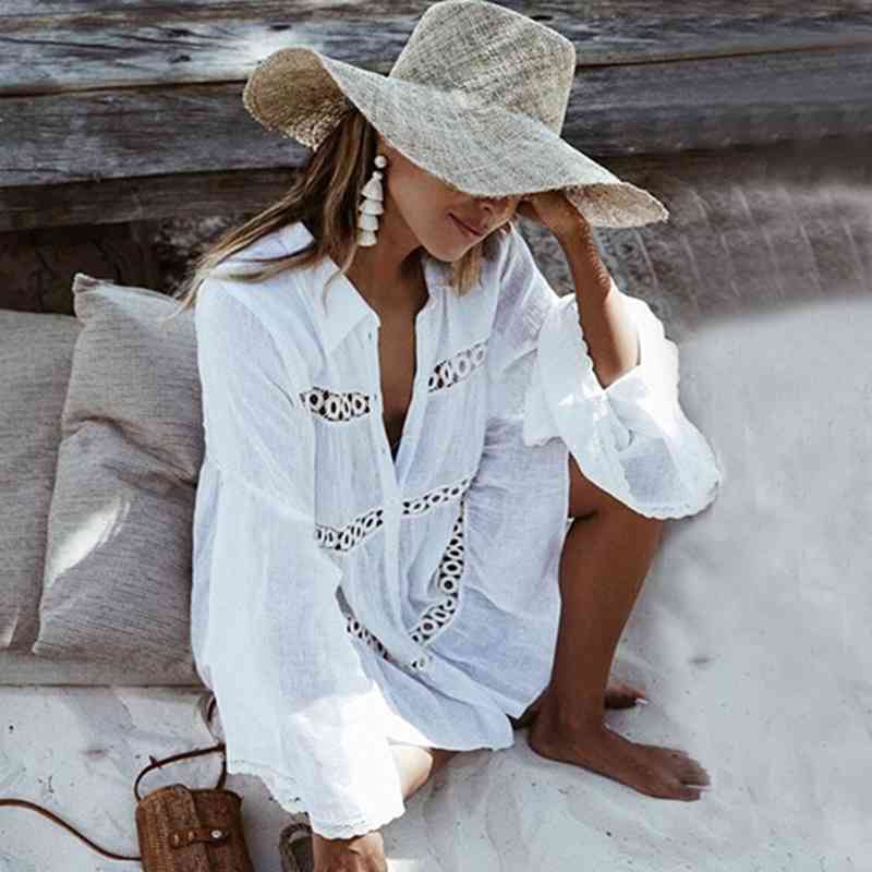 Spring White Shirt Blouse Women Long Sleeve Beach Kimono Ladies Streetwear Cover Up Boho Clothing for 210603
Spring White Shirt Blouse Women Long Sleeve Beach Kimono Ladies Streetwear Cover Up Boho Clothing for 210603