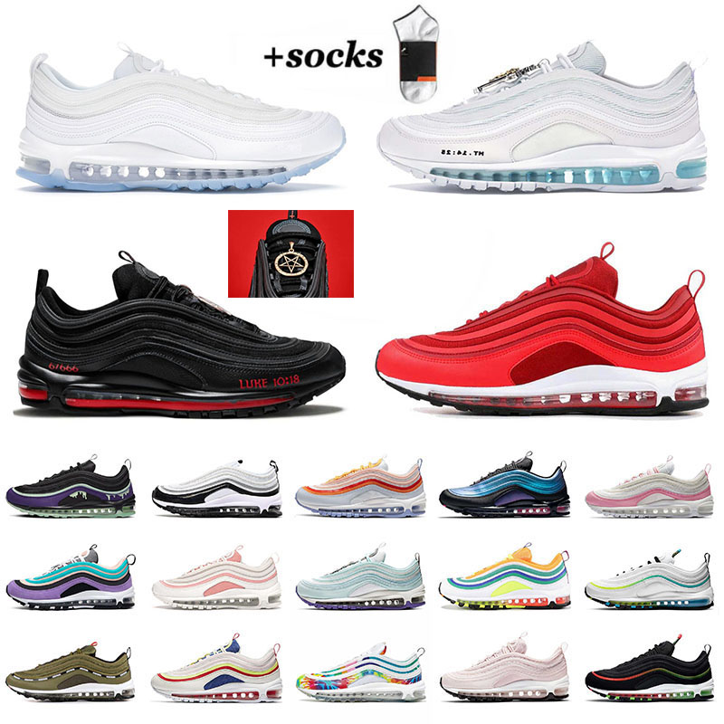 Satan 97s Men Women Running Shoes MSCHF x INRI Jesus Sean Wotherspoon Black Bullet air max airmax White Ice UNDEFEATED Purple Mens Womens Sports Sneakers, A39 neon seoul 36-45
Satan 97s Men Women Running Shoes MSCHF x INRI Jesus Sean Wotherspoon Black Bullet air max airmax White Ice UNDEFEATED Purple Mens Womens Sports Sneakers, A39 neon seoul 36-45