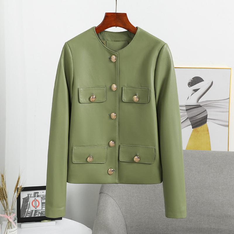 Women's Leather & Faux Spring Autumn Korean Style High Quality Green Genuine O-neck Jackets C252, Black
Women's Leather & Faux Spring Autumn Korean Style High Quality Green Genuine O-neck Jackets C252, Black