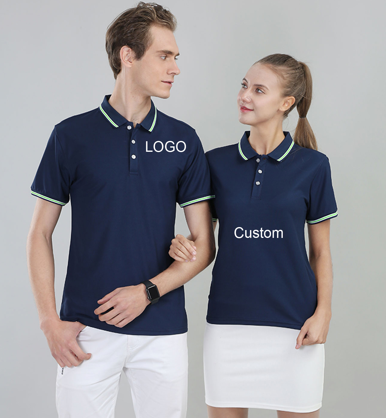 

Mix color collar sleeve polos lapel polyester advertising shirts OEM ODM work clothes custom group man sport diy Tees, Sapphire blue