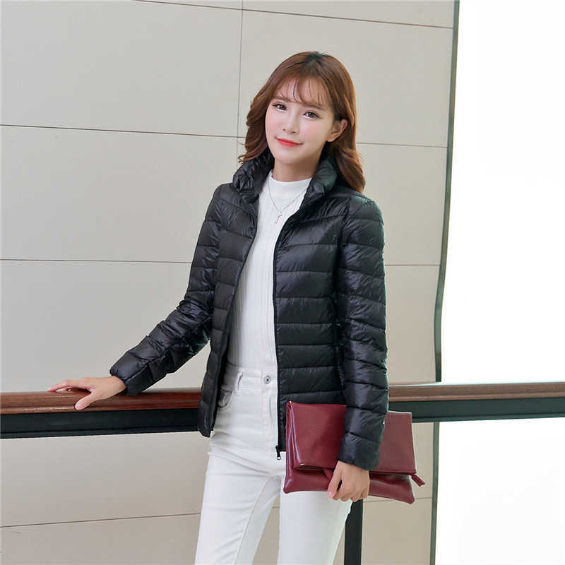 Autumn Winter Women Lightweight Down Jacket Cotton Vest Ladies Down Cotton Coats Women Slim Fashion Jackets 210819