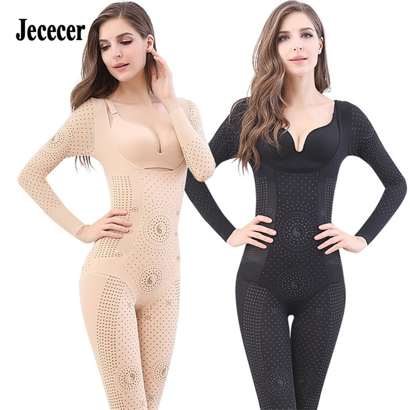 Long Sleeve Full Body Shapewear Siamese Bodysuit Waist Trainer Control Tummy Slim Arm Legging Push Up Bust For Women Tight And Fit, Black
Long Sleeve Full Body Shapewear Siamese Bodysuit Waist Trainer Control Tummy Slim Arm Legging Push Up Bust For Women Tight And Fit, Black