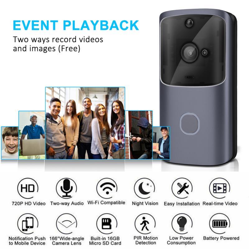 Pro Smart HD 1080P WiFi Video Doorbell Camera Visual Intercom Night Sight IP Door Bell Wireless Security Doorbells
Pro Smart HD 1080P WiFi Video Doorbell Camera Visual Intercom Night Sight IP Door Bell Wireless Security Doorbells