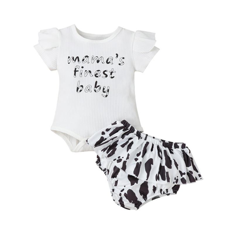 2Pcs Baby Born Girls Sets Short Sleeve O Neck Letter Romper Print Ruffle Shorts Infant Toddler Summer Outfits 0-24M Clothing, White
2Pcs Baby Born Girls Sets Short Sleeve O Neck Letter Romper Print Ruffle Shorts Infant Toddler Summer Outfits 0-24M Clothing, White