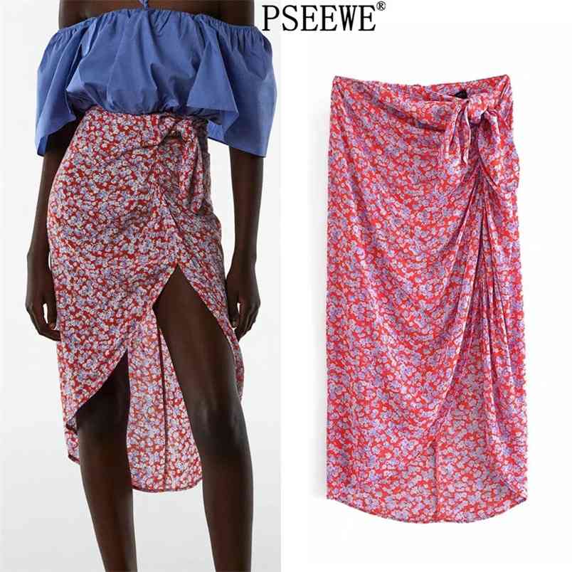 Summer Women Skirt Red Floral Print Wrap High Waist Midi Female Fashion Knot Asymmetry Elegant Long s 210519
Summer Women Skirt Red Floral Print Wrap High Waist Midi Female Fashion Knot Asymmetry Elegant Long s 210519