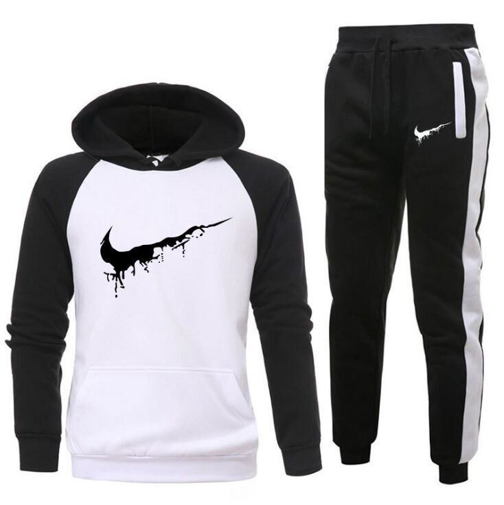 2 Pieces Sets Tracksuit brand Printing Men Hooded Sweatshirt+pants Pullover Hoodie Sportwear Suit Casual Sports Clothes Plus Size S, White black
2 Pieces Sets Tracksuit brand Printing Men Hooded Sweatshirt+pants Pullover Hoodie Sportwear Suit Casual Sports Clothes Plus Size S, White black