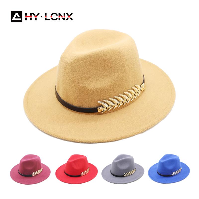 Autumn Winter Leaf Metal Buckle Decoration Fashion Jazz Hat Men Women Outdoor Leisure Travel Big Brim Solid Color Top Wide Hats, Blue;gray
Autumn Winter Leaf Metal Buckle Decoration Fashion Jazz Hat Men Women Outdoor Leisure Travel Big Brim Solid Color Top Wide Hats, Blue;gray