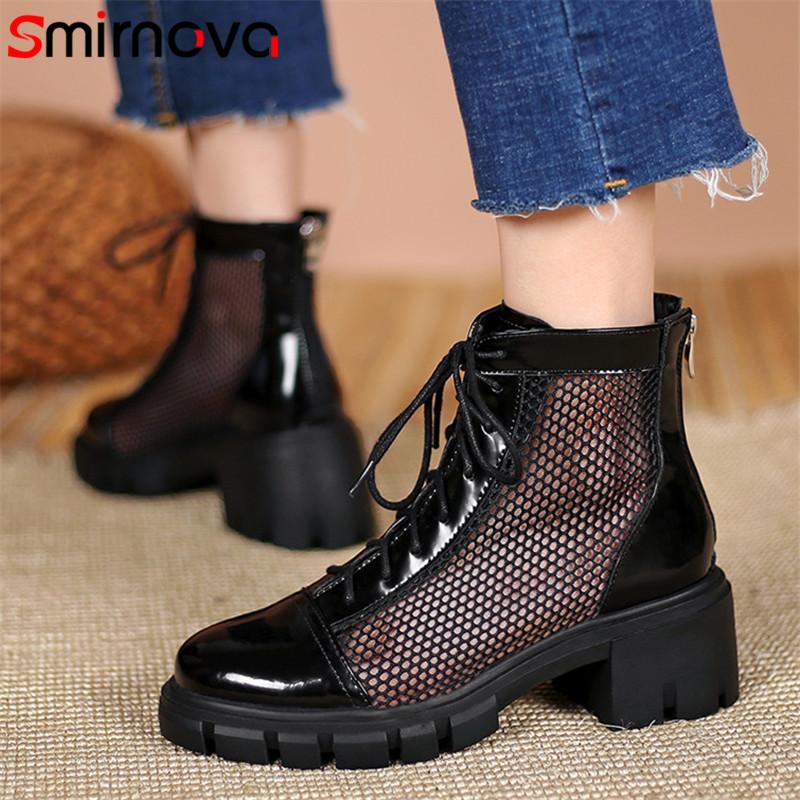 Boots Smirnova 2021 Genuine Leather Ankle Women Round Toe Lace Up Summer Thick Heel Casual Shoes Woman, Black
Boots Smirnova 2021 Genuine Leather Ankle Women Round Toe Lace Up Summer Thick Heel Casual Shoes Woman, Black