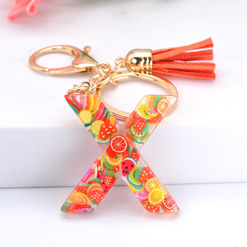 Keychains Cute Tassel Fruit Slice Keychain A-Z Letters Initial Resin Colorful For Women Handbag Keys Pendant Jewelry Accessories
Keychains Cute Tassel Fruit Slice Keychain A-Z Letters Initial Resin Colorful For Women Handbag Keys Pendant Jewelry Accessories