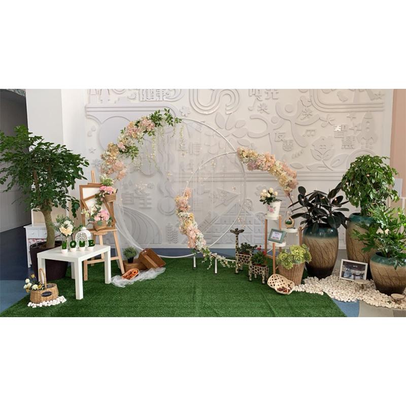 Party Decoration Single Hoop Wedding Arch Christmas Backdrop Wrought Iron Ring Flowers Balloon Decorations Event Flower Stand