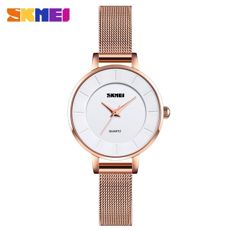 Wristwatches SKMEI Fashion Watches Women Stainless Steel Band Quartz Female Wrist Watch Casual Waterproof Ladies Girl Clock Q021, Slivery;brown
Wristwatches SKMEI Fashion Watches Women Stainless Steel Band Quartz Female Wrist Watch Casual Waterproof Ladies Girl Clock Q021, Slivery;brown