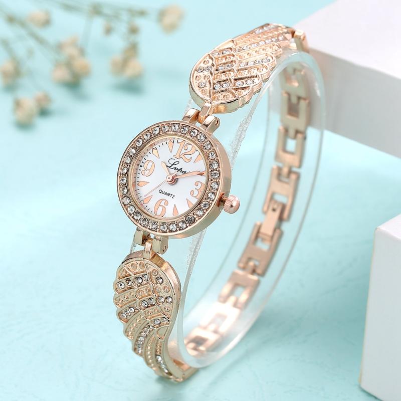 Wristwatches Quartz Wrist Watch Women Small Dial Female Lvpai Fashion Luxury Gold Angel Wings Strap Diamond Ladies Watches Casual Clock, Rose gold gold
Wristwatches Quartz Wrist Watch Women Small Dial Female Lvpai Fashion Luxury Gold Angel Wings Strap Diamond Ladies Watches Casual Clock, Rose gold gold