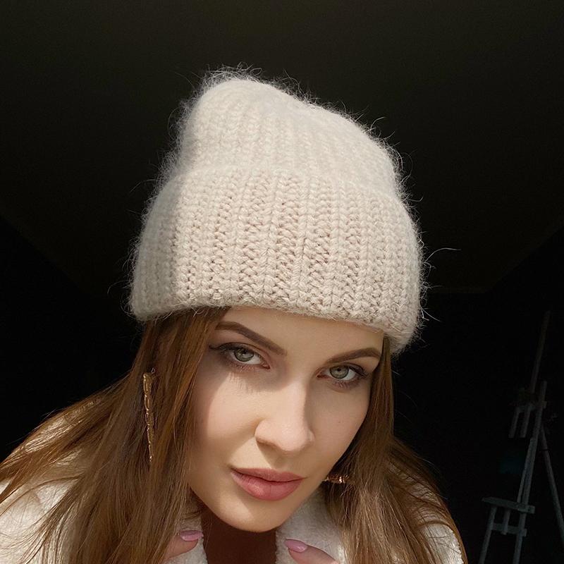 Beanies Fur Fluffy Soft Warm Beanie Winter Hat For Women Wool Bonnet Thick Knitted Beautiful Skullies Angora Knit Cap
Beanies Fur Fluffy Soft Warm Beanie Winter Hat For Women Wool Bonnet Thick Knitted Beautiful Skullies Angora Knit Cap