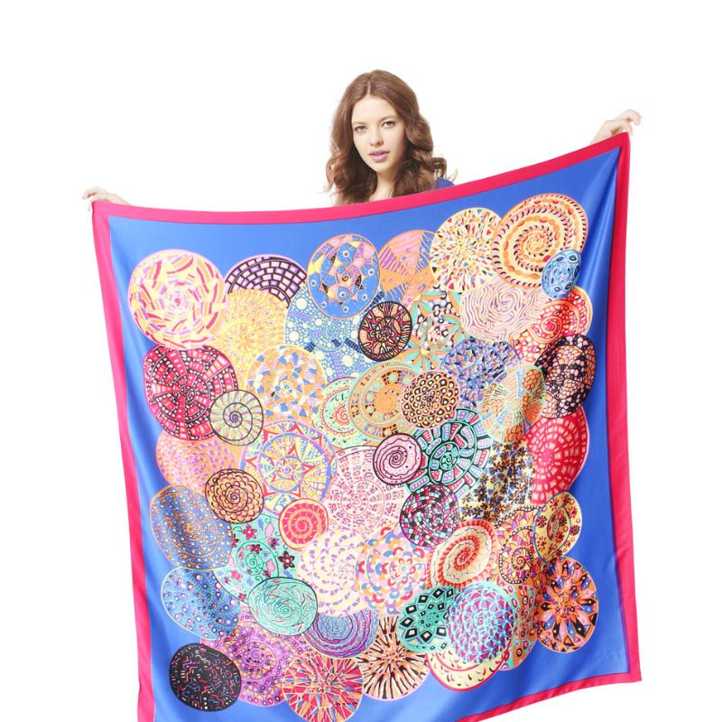 Scarves 130*130 Cm Women Twill Silk Square Scarf Spiral Print Headband Bandana Fashion Lady Hijab Shawl Wraps Designer, Blue;gray
Scarves 130*130 Cm Women Twill Silk Square Scarf Spiral Print Headband Bandana Fashion Lady Hijab Shawl Wraps Designer, Blue;gray