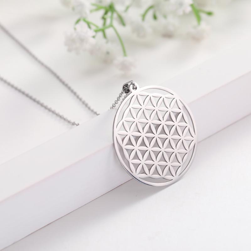 Pendant Necklaces EUEAVAN 10pcs The Flower Of Life Pattern Melon Seeds Clasp Circle Necklace Stainless Steel
Pendant Necklaces EUEAVAN 10pcs The Flower Of Life Pattern Melon Seeds Clasp Circle Necklace Stainless Steel