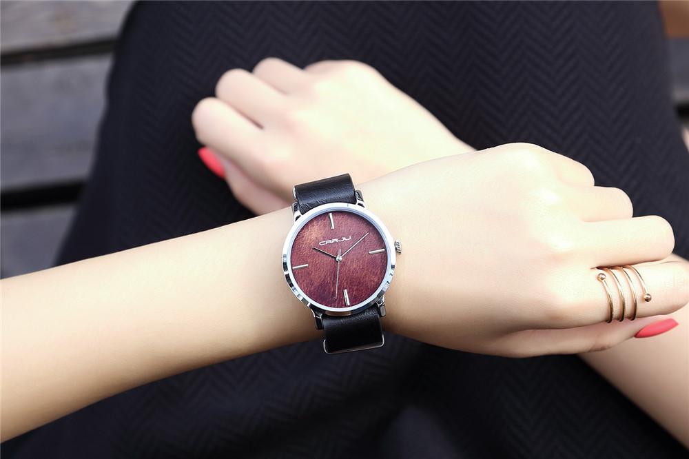 Wristwatches Luxury CRRJU Women Fashion Simulation Wooden Quartz Watches Casual Lover's Leather Strap Wristwatch Relogio Masculino, Style 4
Wristwatches Luxury CRRJU Women Fashion Simulation Wooden Quartz Watches Casual Lover's Leather Strap Wristwatch Relogio Masculino, Style 4