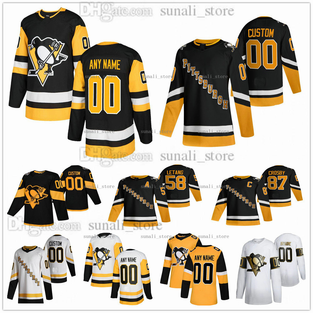 2021-2022 Third 3rd Black Jerseys Ice Hockey 66 Lemieux 68 Jaromir Jagr 87 Sidney Crosby 71 Evgeni Malkin 59 Jake Guentzel 58 Kris Letang 16, Black;red
2021-2022 Third 3rd Black Jerseys Ice Hockey 66 Lemieux 68 Jaromir Jagr 87 Sidney Crosby 71 Evgeni Malkin 59 Jake Guentzel 58 Kris Letang 16, Black;red