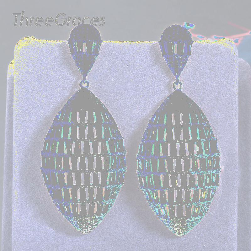 Dangle & Chandelier ThreeGraces Luxury 3 Tone Gold Geometric Full Micro Cubic Zirconia Big Earrings For Women African Dubai Wedding Jewelry, Silver
Dangle & Chandelier ThreeGraces Luxury 3 Tone Gold Geometric Full Micro Cubic Zirconia Big Earrings For Women African Dubai Wedding Jewelry, Silver