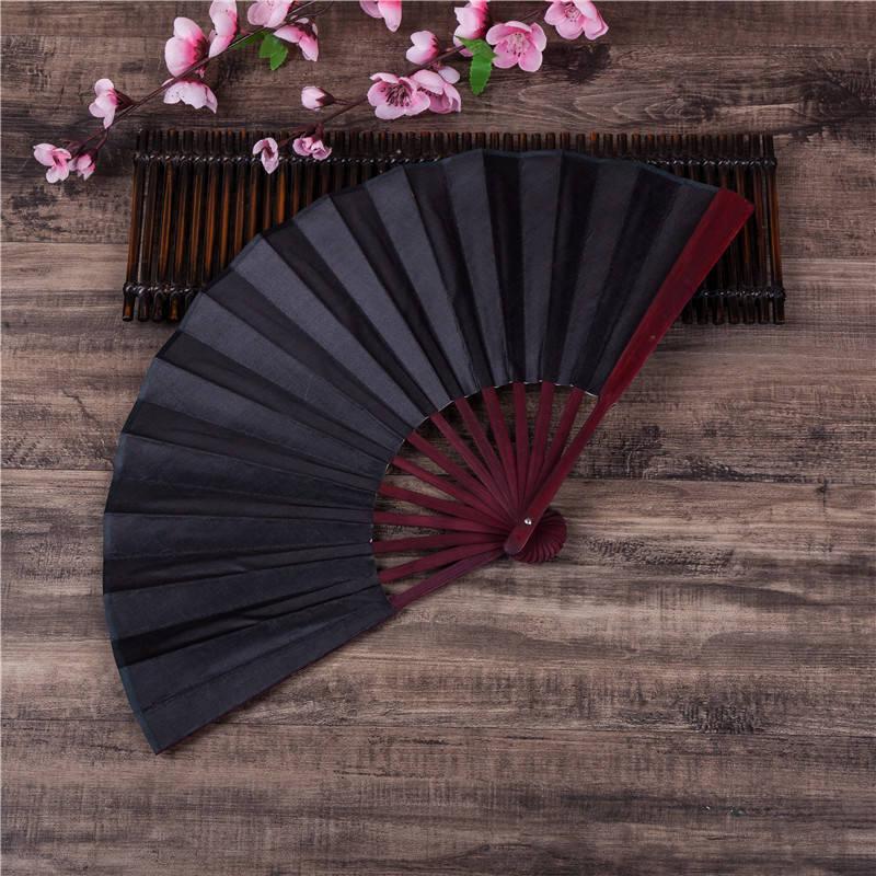 Party Favor Bamboo Large Rave Folding Hand Fan For Men/Women - Chinese Japanese Tai Chi Handheld Performance Decorations Dan